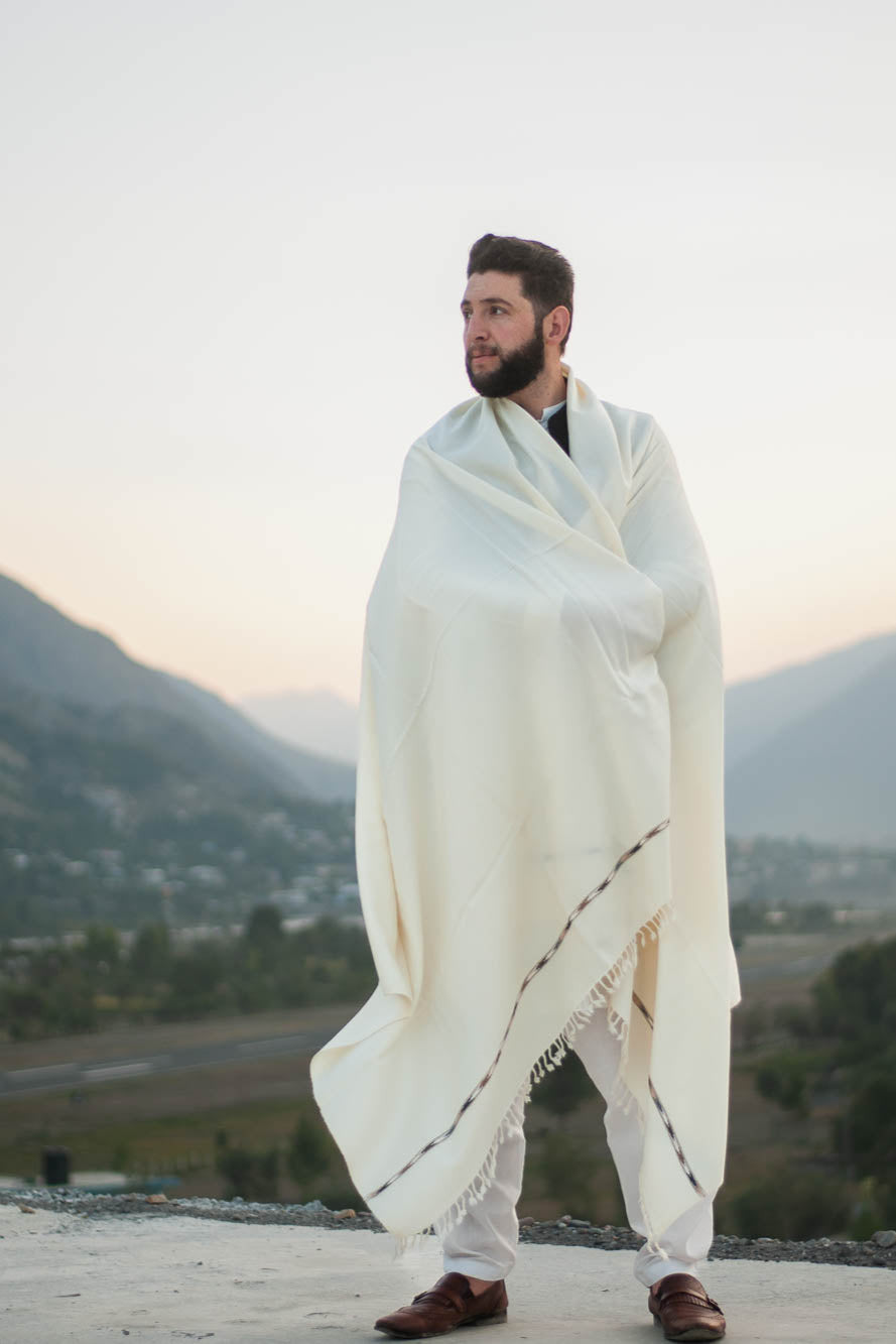 BOSKI COLOUR PASHMINA WOOLEN SHAWL FOR MEN LIGHT-WEIGHT