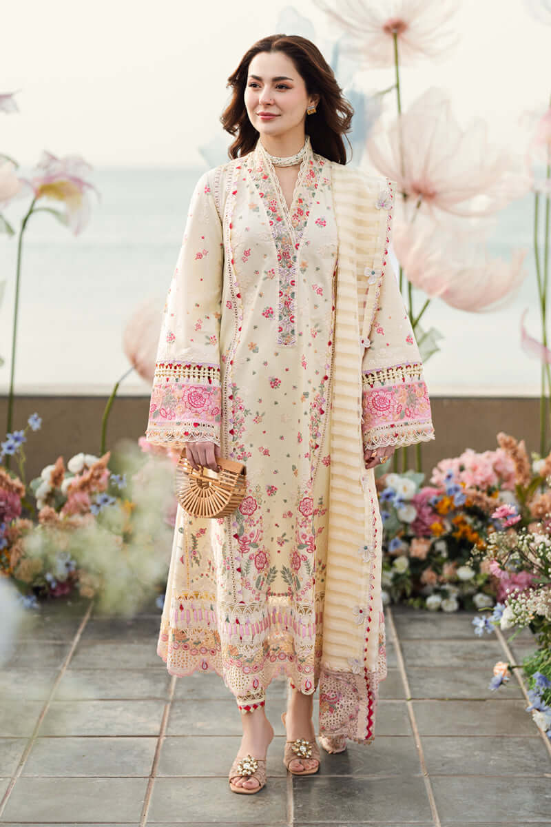 COCO BY ZARA SHAHJAHAN LUXURY UNSTITCHED DHANAK EMBROIDERED 3PC WITH READY TO WEAR DHANAK SHAWL