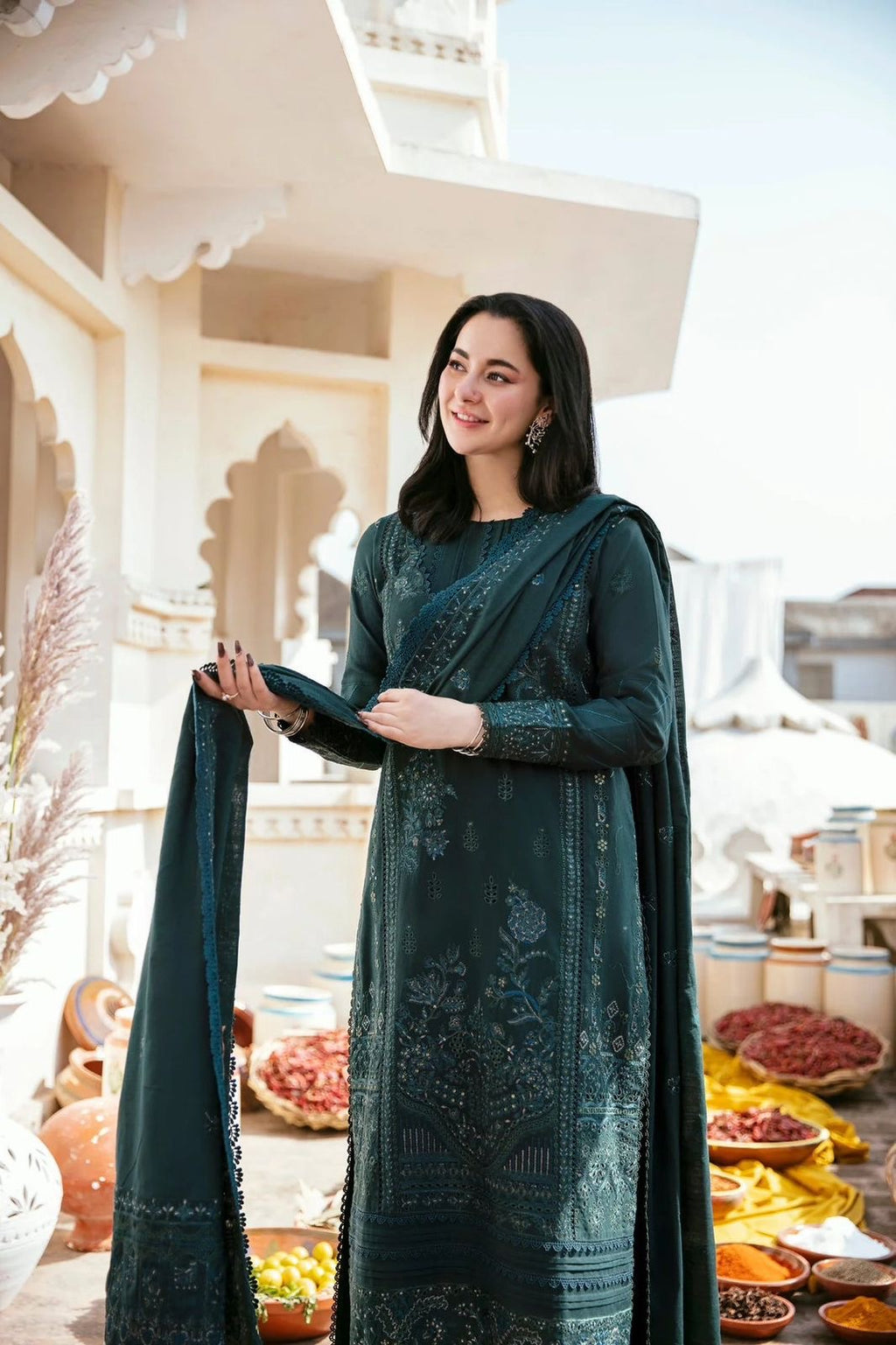 FLORENT LUXURY WINTER UNSTITCHED 3PC WITH EMBROIDERED DHANAK SHAWL