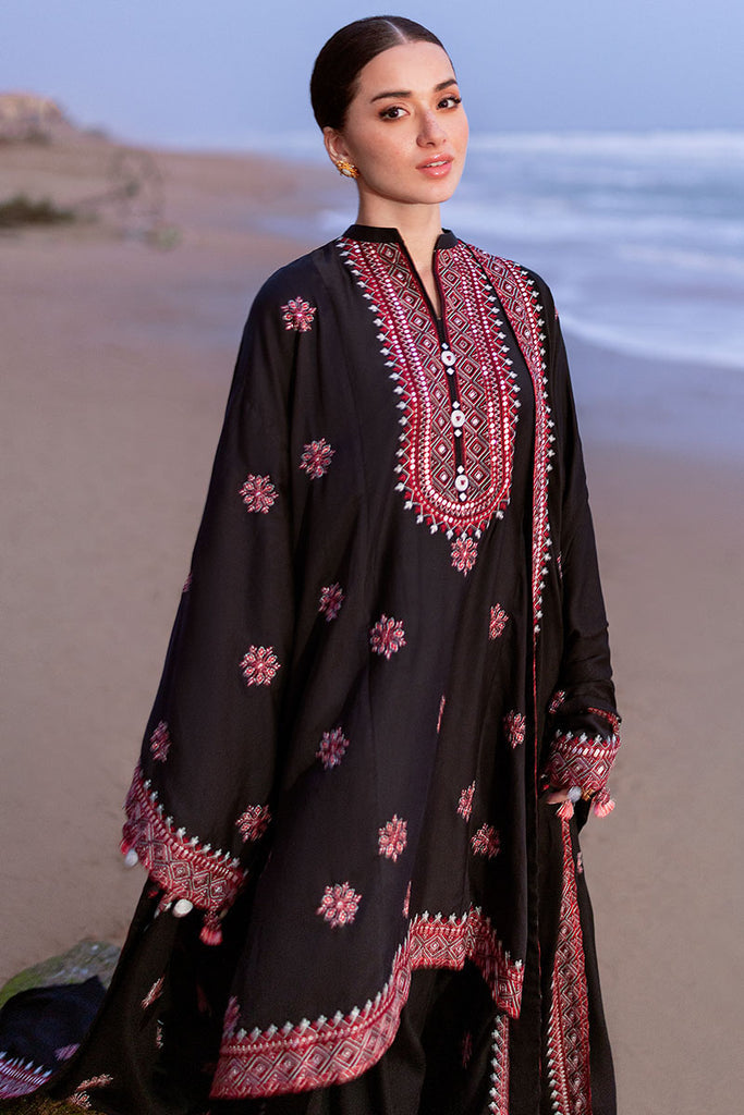 CROSS STITCH UNSTITCHED WINTER 3PC WITH DHANAK EMBROIDERED SHAWL