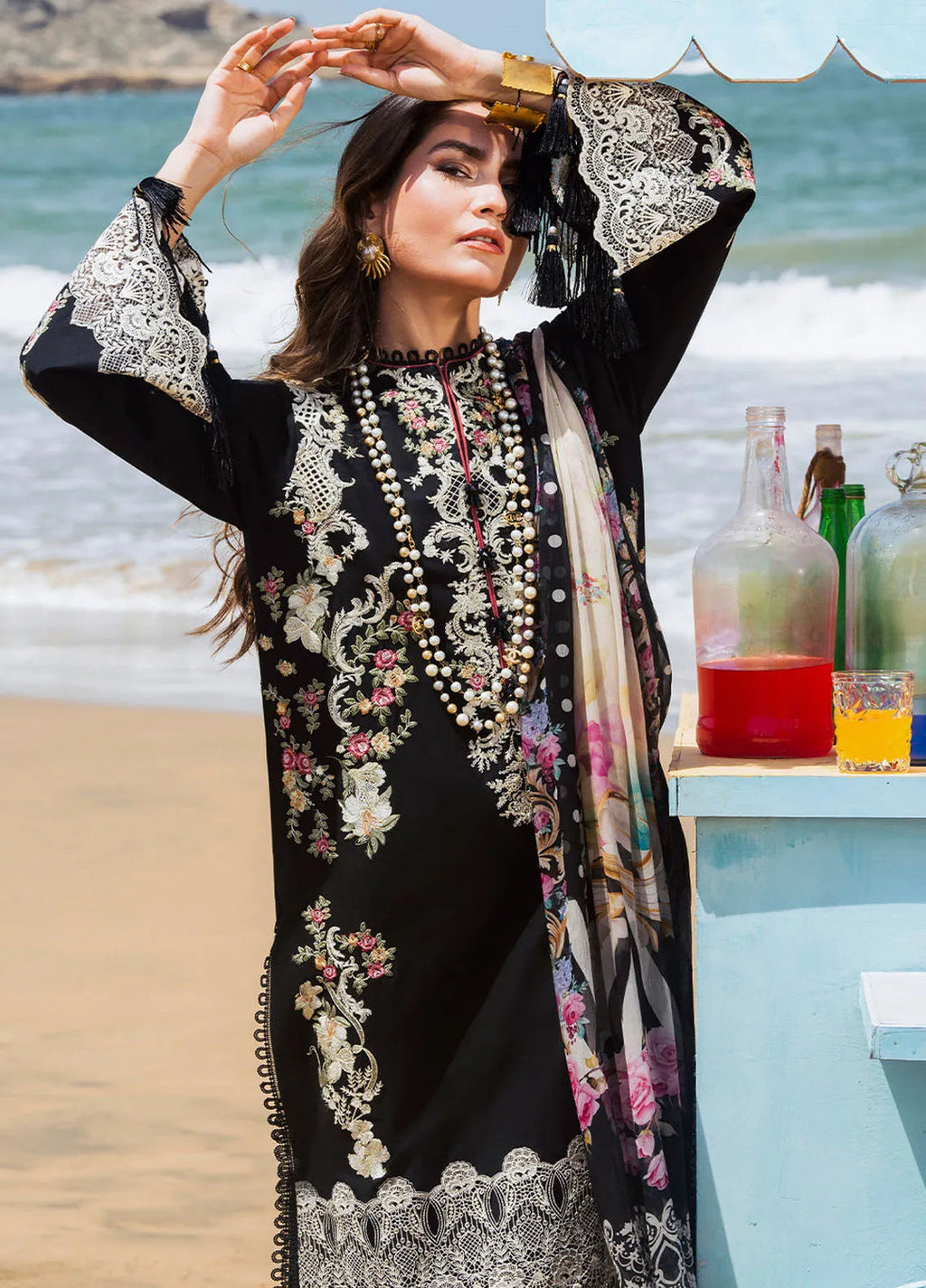 ELAF LUXURY WINTER UNSTITCHED DHANAK EMBROIDERED 3PC WITH COTRAI WOOL SHAWL