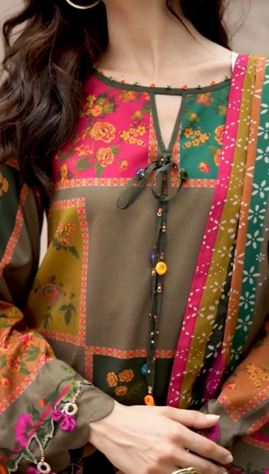 CHARIZMA UNSTITCHED SILK 3PC WITH PRINTED DUPATTA