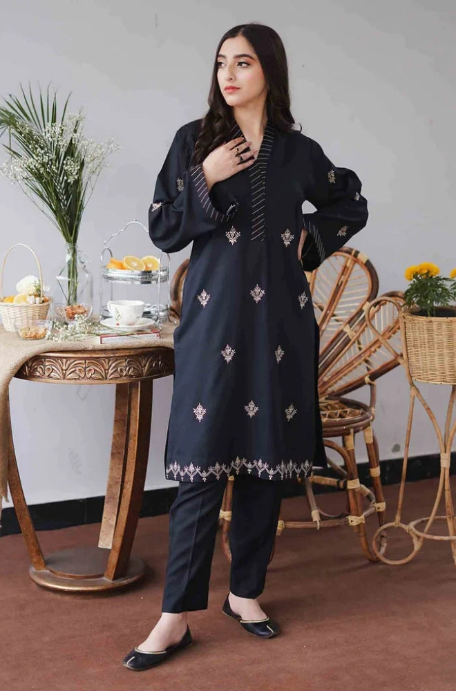 Aisling - 3PC Unstitched Dhanak Embroidered Shirt with Embroidered Dupatta and Trouser